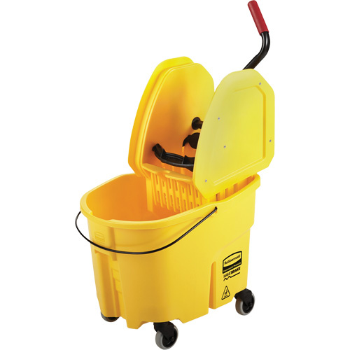 Rubbermaid FG757788YEL WaveBrake® Mop Bucket & Wringer Combo Pack WaveBrake<sup>®</sup> Mop Bucket & Wringer Combo Pack, Down Press, 8.75 US Gal.(35 Quart), Yellow - Each