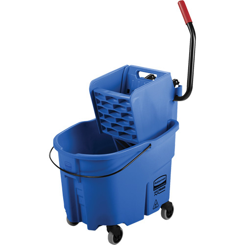 Rubbermaid FG758888BLUE WaveBrake® Mop Bucket & Wringer Combo Pack WaveBrake<sup>®</sup> Mop Bucket & Wringer Combo Pack, Side Press, 8.75 US Gal.(35 Quart), Blue - Each