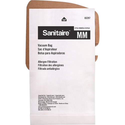 Sanitaire 65297 Standard Vacuum Bags Standard Vacuum Bags, 1 US gal. - Pack of 5