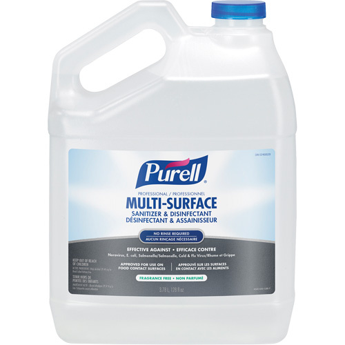 Purell 4345-04-CAN00 Professional Multi-Surface Sanitizer & Disinfectant Professional Multi-Surface Sanitizer & Disinfectant, 3.78 L, Jug - Bottle