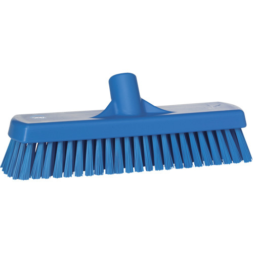 Vikan 70603 Deck & Wall Scrub Brush Deck & Wall Scrub Brush, Stiff Bristles, 12", Polyester, Blue - Each