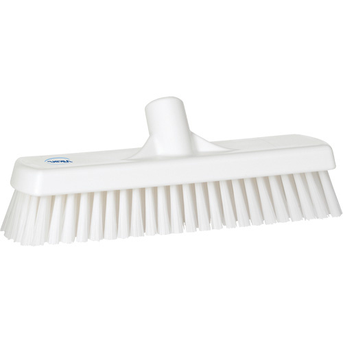 Vikan 70605 Deck & Wall Scrub Brush Deck & Wall Scrub Brush, Stiff Bristles, 12", Polyester, White - Each
