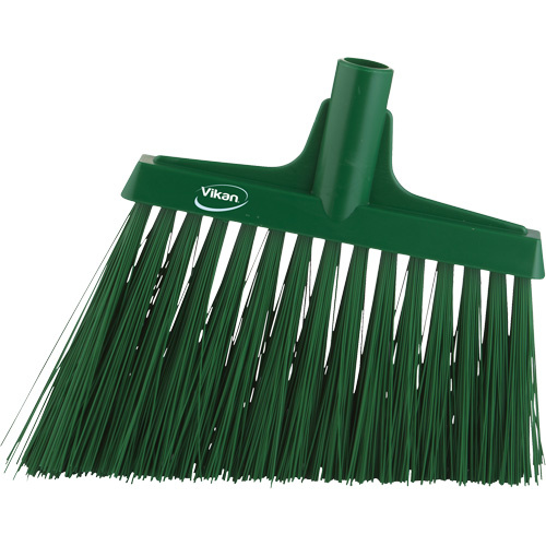 Vikan 29142 Angle Broom Head Angle Broom Head, X-Coarse Bristles, 12", Polyester, Green - Each