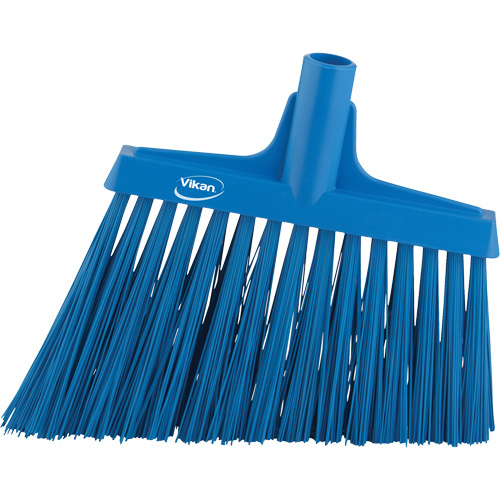 Vikan 29143 Angle Broom Head Angle Broom Head, X-Coarse Bristles, 12", Polyester, Blue - Each