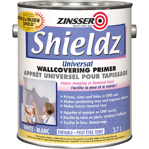 Zinsser Z02511 Shieldz® Universal Wall Covering Primer Shieldz<sup>®</sup> Universal Wall Covering Primer, 3.7 L, Gallon, Tintable White - Can