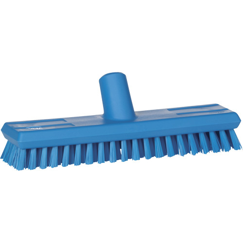 Vikan 70413 Water-Fed Deck Scrub Brush Water-Fed Deck Scrub Brush, X-Coarse Bristles, 10-3/4", Polyester, Blue - Each