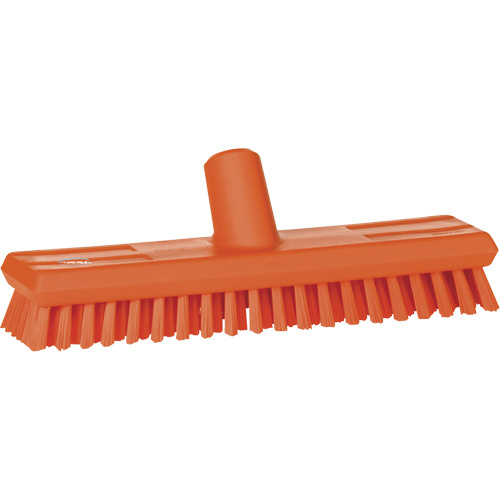 Vikan 70417 Water-Fed Deck Scrub Brush Water-Fed Deck Scrub Brush, X-Coarse Bristles, 10-3/4", Polyester, Orange - Each