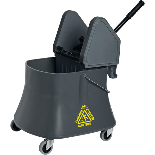M2 Professional BW-D1232-40-GY Champ™ Bucket & Wringer Combo Champ™ Bucket & Wringer Combo, Down Press, 10 US Gal.(40 Quart), Grey - Each