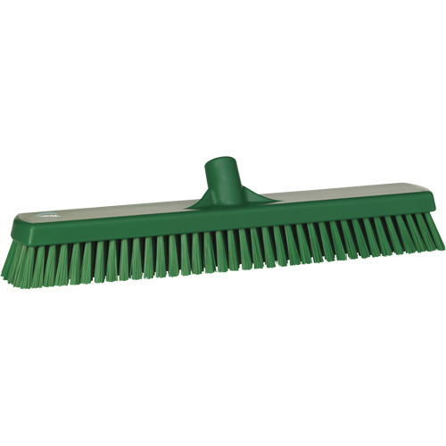 Vikan 70622 Deck & Wall Scrub Brush Deck & Wall Scrub Brush, Stiff Bristles, 19", Polyester, Green - Each