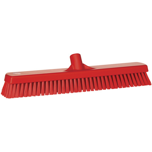 Vikan 70624 Deck & Wall Scrub Brush Deck & Wall Scrub Brush, Stiff Bristles, 19", Polyester, Red - Each