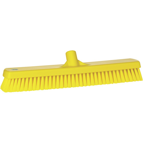 Vikan 70626 Deck & Wall Scrub Brush Deck & Wall Scrub Brush, Stiff Bristles, 19", Polyester, Yellow - Each