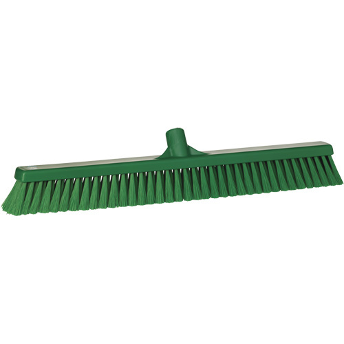 Vikan 31992 Small Particle Push Broom Head Small Particle Push Broom Head, Fine Bristles, 24", Polyester, Green - Each