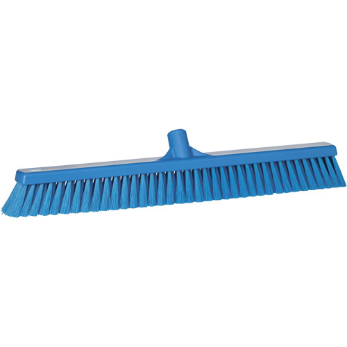 Vikan 31993 Small Particle Push Broom Head Small Particle Push Broom Head, Fine Bristles, 24", Polyester, Blue - Each
