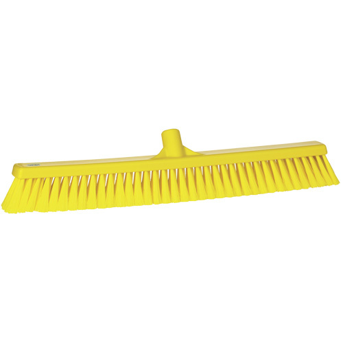Vikan 31996 Small Particle Push Broom Head Small Particle Push Broom Head, Fine Bristles, 24", Polyester, Yellow - Each