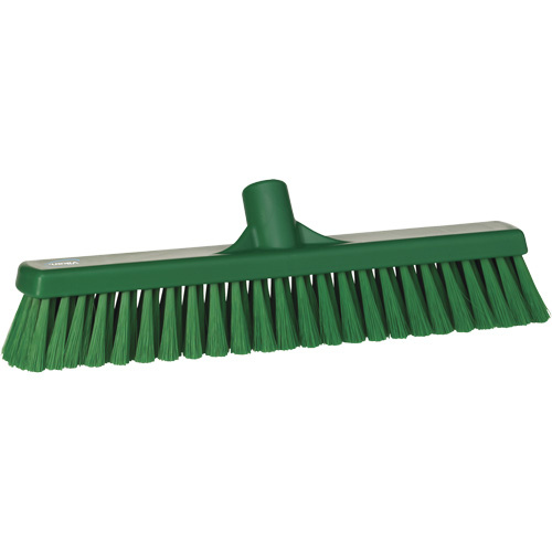 Vikan 31792 Small Particle Push Broom Head Small Particle Push Broom Head, Fine Bristles, 16-1/2", Polyester, Green - Each