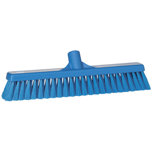 Vikan 31793 Small Particle Push Broom Head Small Particle Push Broom Head, Fine Bristles, 16-1/2", Polyester, Blue - Each
