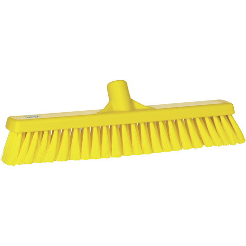 Vikan 31796 Small Particle Push Broom Head Small Particle Push Broom Head, Fine Bristles, 16-1/2", Polyester, Yellow - Each