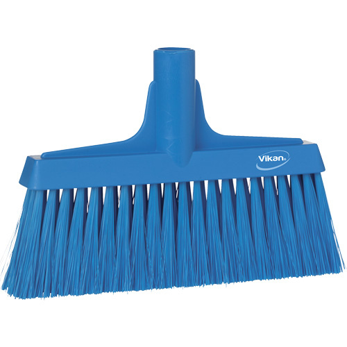 Vikan 31043 Upright Broom Head Upright Broom Head, Coarse/Fine Bristles, 10-1/4", Polyester, Blue - Each