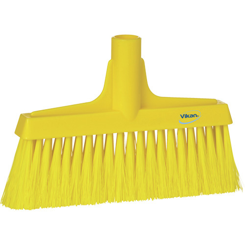 Vikan 31046 Upright Broom Head Upright Broom Head, Coarse/Fine Bristles, 10-1/4", Polyester, Yellow - Each