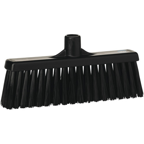 Vikan 31669 Upright Broom Head Upright Broom Head, Medium Bristles, 12", Polyester, Black - Each