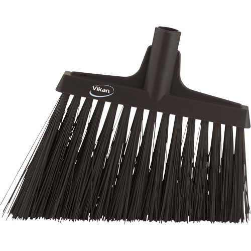 Vikan 29149 Angled Broom Head Angled Broom Head, X-Coarse Bristles, 12", Polyester, Black - Each
