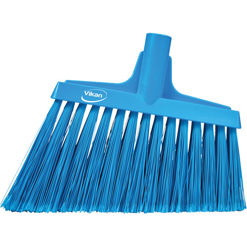 Vikan 29163 Angled Broom Head Angled Broom Head, Split Bristles, 11-1/2", Polyester, Blue - Each