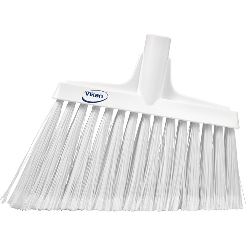 Vikan 29165 Angled Broom Head Angled Broom Head, Split Bristles, 11-1/2", Polyester, White - Each