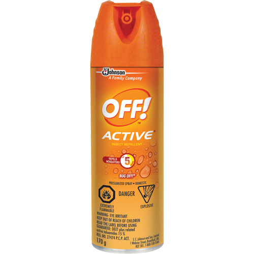 SC Johnson 10062300019103 OFF! Active® Insect Repellent OFF! Active<sup>®</sup> Insect Repellent, 15% DEET, Aerosol, 170 g - Bottle
