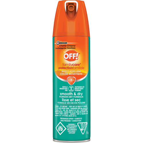 SC Johnson 10062300525086 OFF! FamilyCare® Smooth & Dry Insect Repellent OFF! FamilyCare<sup>®</sup> Smooth & Dry Insect Repellent, 15% DEET, Aerosol, 113 g - Bottle