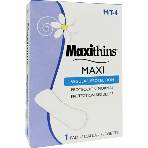 Hospeco MT-4 Maxithins® Maxi Pads Maxithins<sup>®</sup> Maxi Pads - Case of 250