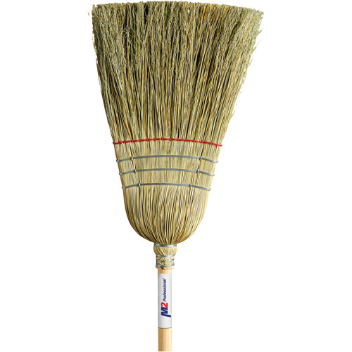 M2 Professional BC-110 Heavy-Duty Corn Broom Heavy-Duty Corn Broom, 1-String, Wood Handle - Each