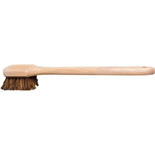 M2 Professional BRP-210BFL Long-Handle Pot Brush Long-Handle Pot Brush, 20" L, Palmyra Bristles, Beige - Each