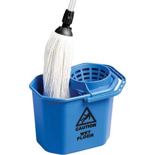 M2 Professional PA-M1082 Heavy-Duty Mop Cone Pail, Strainer, 3 US Gal. (12 Quart), Blue-(Each)