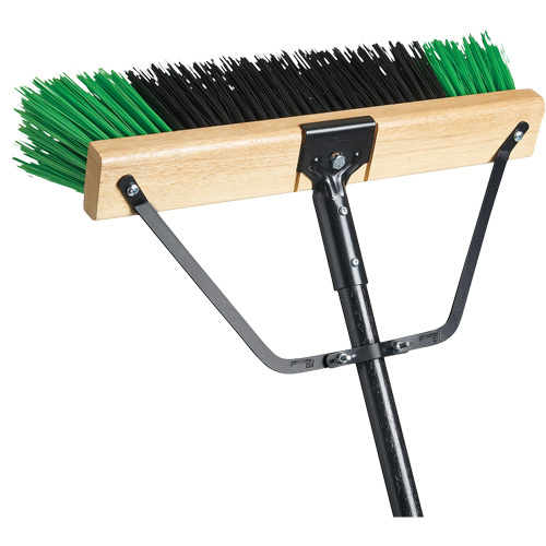 M2 Professional PB-700-GB18-UNA Ryno Push Broom with Braced Handle, 18", Coarse, PVC Bristles-(Each)