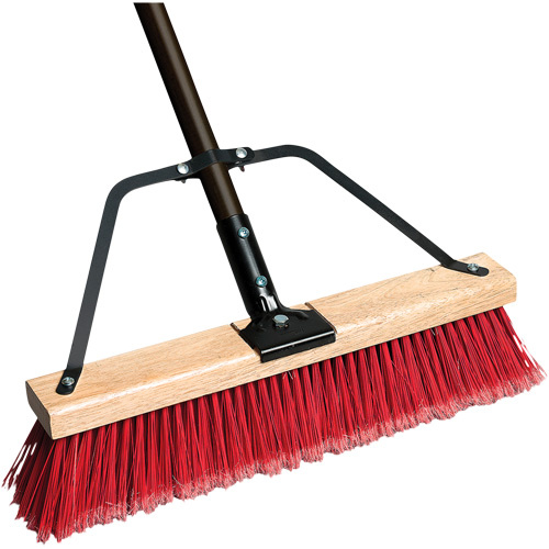 M2 Professional PB-800-RB18 Ryno Push Broom with Braced Handle, 18", Medium, PVC Bristles-(Each)