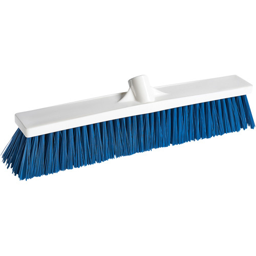 M2 Professional PB-FS18-BL Foodservice Push Broom, Medium Bristles, 18", Polypropylene, White-(Each)