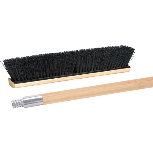 M2 ProfessionalPush Broom with Metal-Threaded Handle, 24", Medium, Tampico Bristles-(Each)
