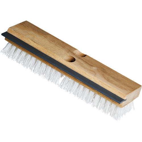 M2 Professional BD-226PL Utility Scrub Brush & Squeegee Utility Scrub Brush & Squeegee, 11" L, Polypropylene Bristles, White - Each