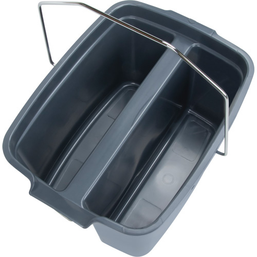 RMP Maintenance Products Dual Compartment Bucket Dual Compartment Bucket, 4.75 US Gal. (19 qt.) Capacity, Grey - Each
