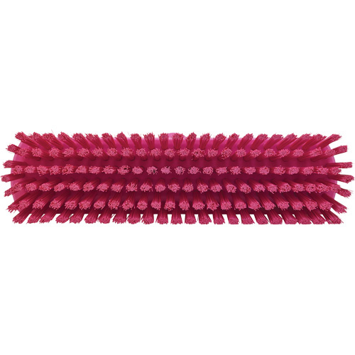 Vikan 70601 Deck & Wall Scrub Broom Deck & Wall Scrub Broom, Stiff Bristles, 12", Polyester, Pink - Each - Image 2