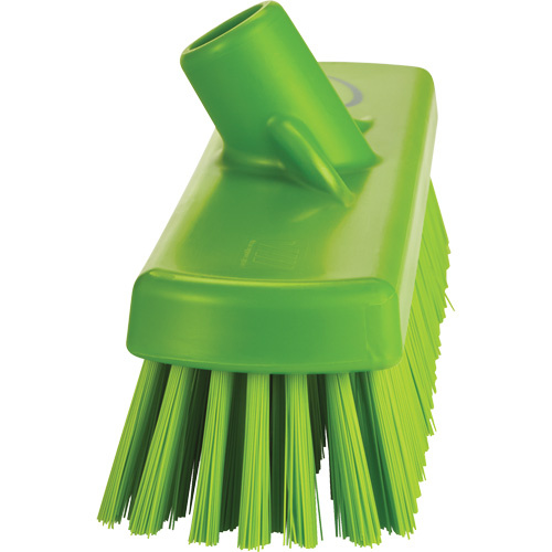 Vikan 706077 Deck & Wall Scrub Broom Deck & Wall Scrub Broom, Stiff Bristles, 12", Polyester, Lime - Each