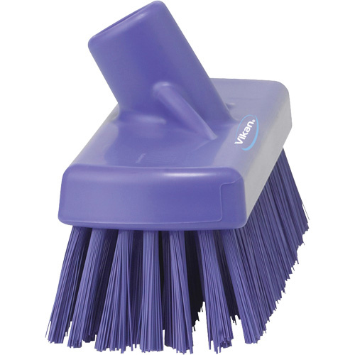 Vikan 70608 Deck & Wall Scrub Broom Deck & Wall Scrub Broom, Stiff Bristles, 12", Polyester, Purple - Each