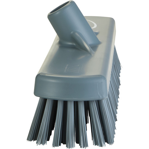 Vikan 706088 Deck & Wall Scrub Broom Deck & Wall Scrub Broom, Stiff Bristles, 12", Polyester, Grey - Each