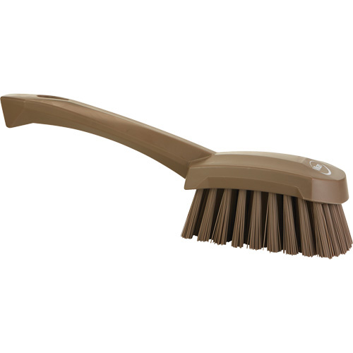 Vikan 419266 Short-Handled Churn Brush Short-Handled Churn Brush, Stiff Bristles, 10" Long, Brown - Each - Image 2