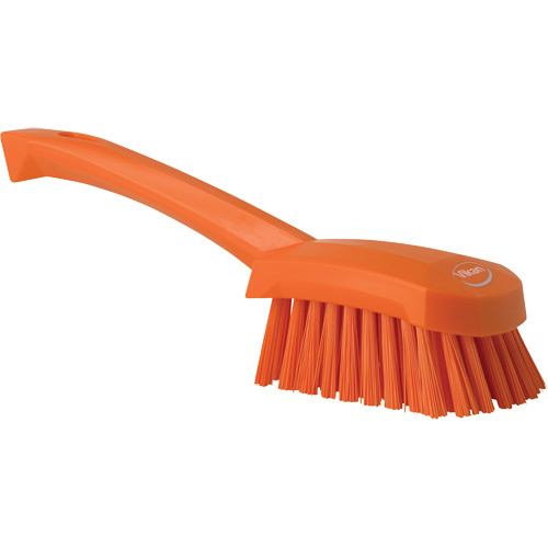 Vikan 41927 Short-Handled Churn Brush Short-Handled Churn Brush, Stiff Bristles, 10" Long, Orange - Each - Image 2