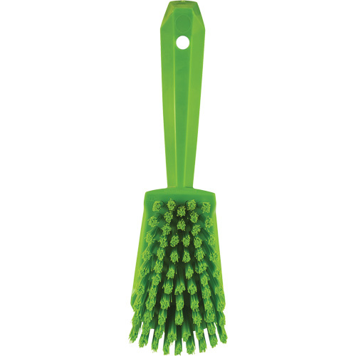 Vikan 419277 Short-Handled Churn Brush Short-Handled Churn Brush, Stiff Bristles, 10" Long, Lime - Each