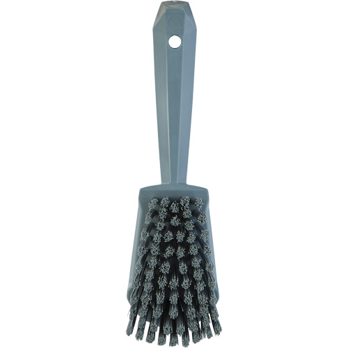 Vikan 419288 Short-Handled Churn Brush Short-Handled Churn Brush, Stiff Bristles, 10" Long, Grey - Each