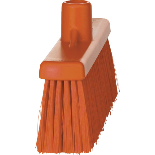 Vikan 31667 Upright Broom Head Upright Broom Head, Medium Bristles, 12", Polyester, Orange - Each