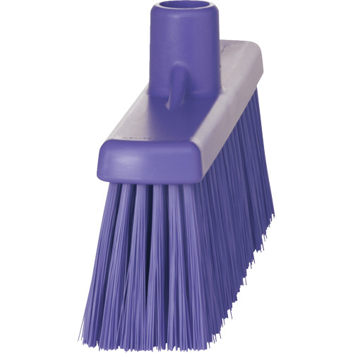 Vikan 31668 Upright Broom Head Upright Broom Head, Medium Bristles, 12", Polyester, Purple - Each