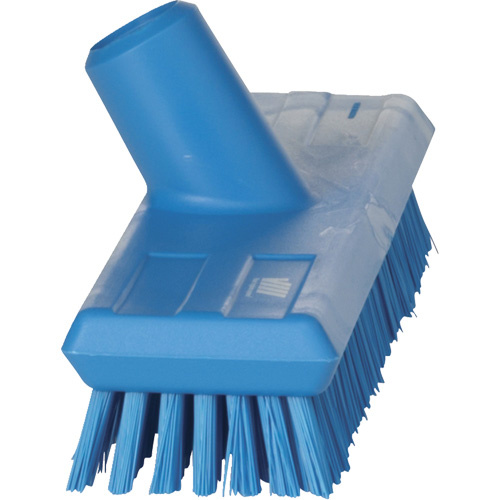 Vikan 70423 Compact Wall Brush Compact Wall Brush, Stiff Bristles, 9" Long, Blue - Each